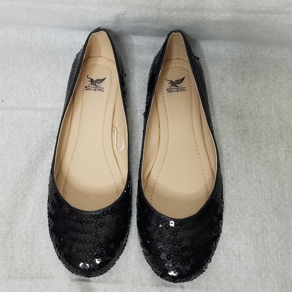 Shiekh Black Sequin Flats